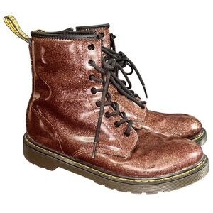 Doc Martens 1460 Glitter Boots Youth Size 7 Women’s 7 Black Sparkle Combat Boots